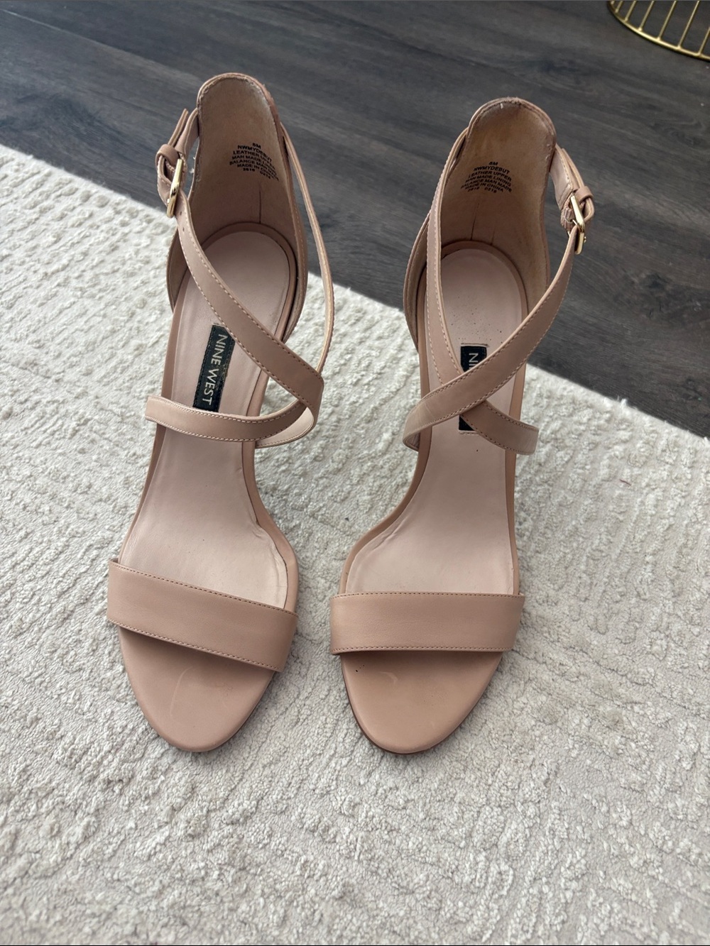 Nine West Blush Strappy Block-Heel Sandals